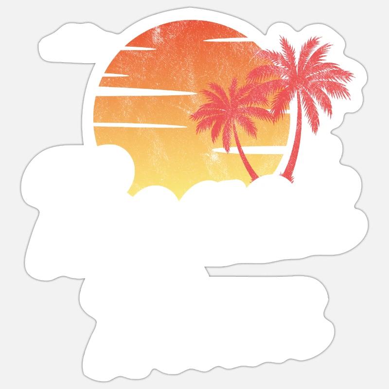 Strand Mama - Sticker Größe S (10 x 10 cm) - Mattweiß