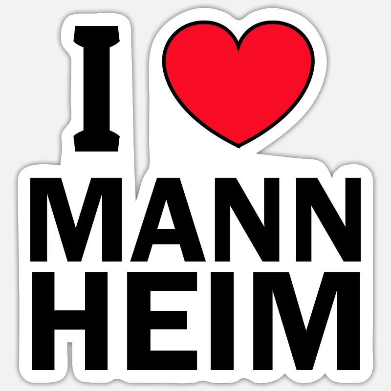 Mannheim Monnem Mannheimat - Sticker size S (10 x 10 cm) - white matte