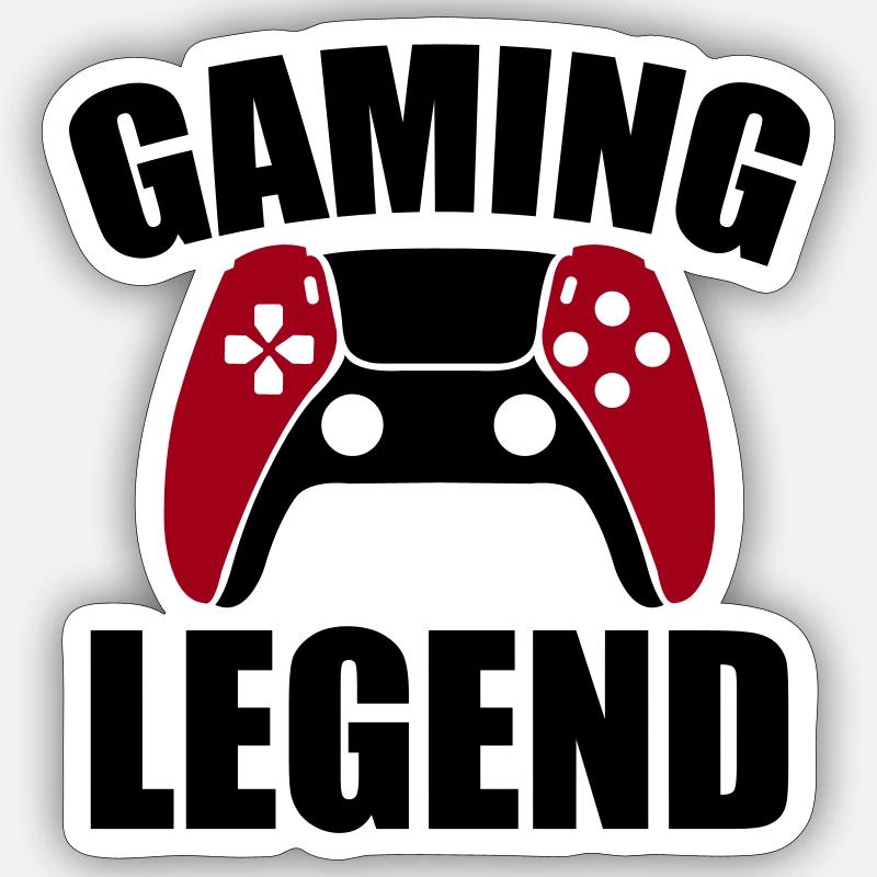 Gaming Legend - Sticker size S (10 x 10 cm) - white matte