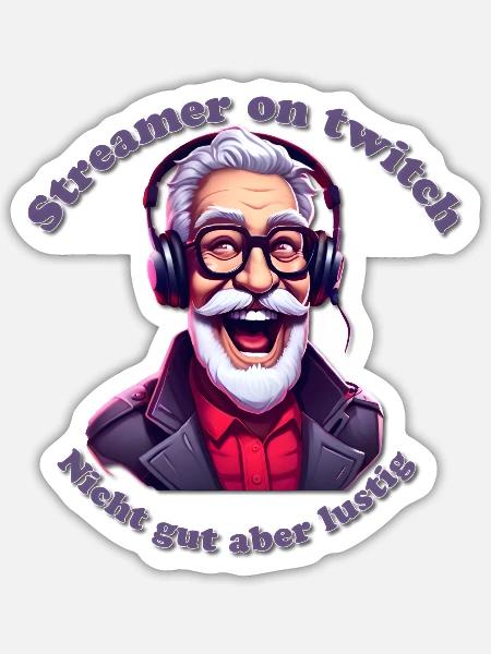 Nicht gut aber lustig - Sticker Größe S (10 x 10 cm) - Mattweiß