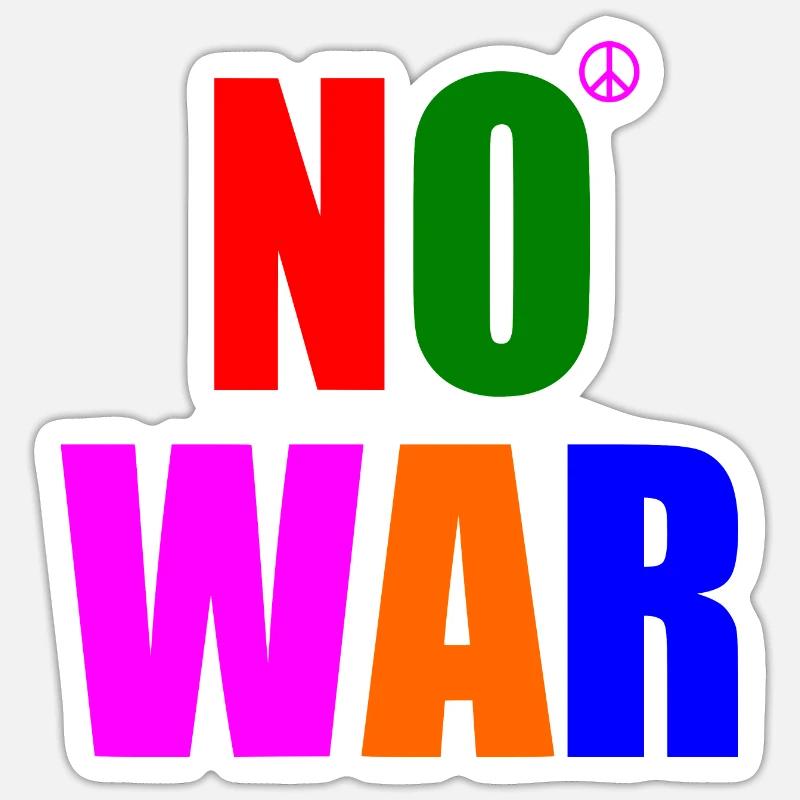 No war - Sticker Größe S (10 x 10 cm) - Mattweiß