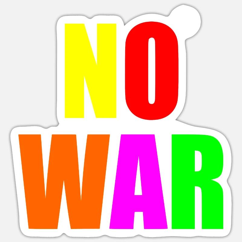No war - Sticker Größe S (10 x 10 cm) - Mattweiß
