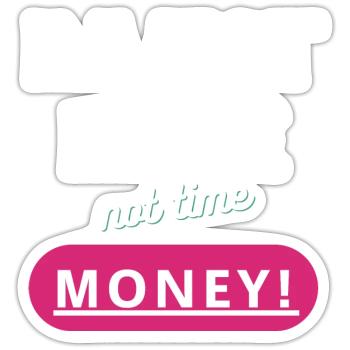 Invest in me - Sticker size S (10 x 10 cm) - white matte - Front