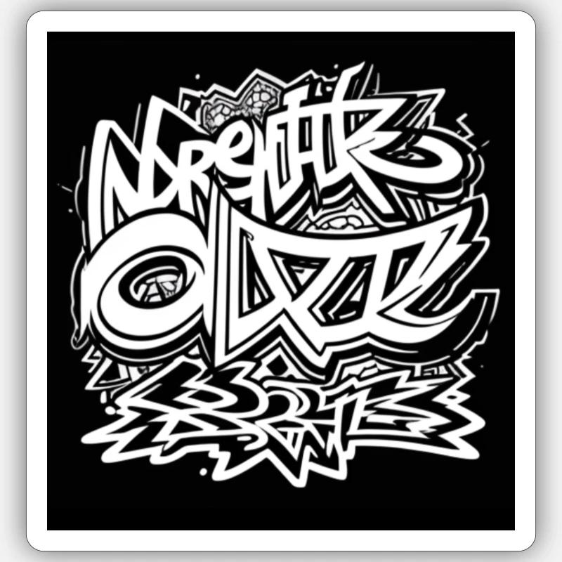 Graffiti-Design Sticker Größe S (10 x 10 cm)
