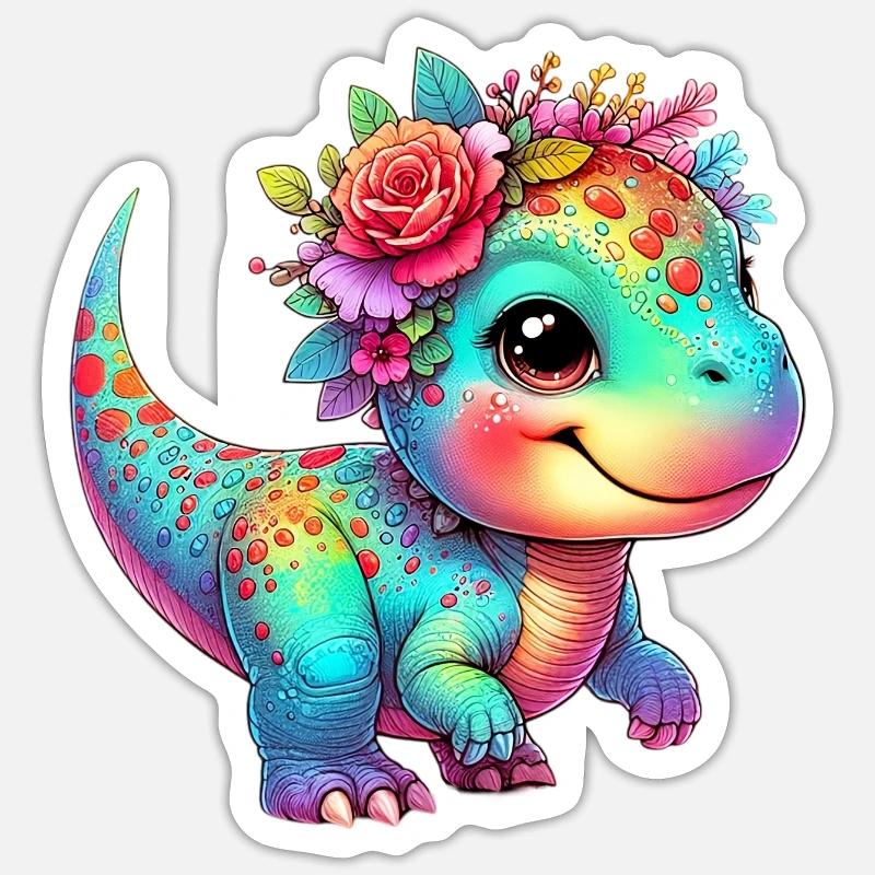 Dinosaur - Sticker size S (10 x 10 cm) - white matte