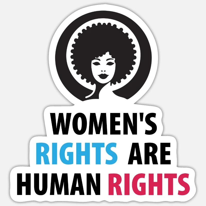 Women's Right Are Human Rights - Sticker size S (10 x 10 cm) - white matte