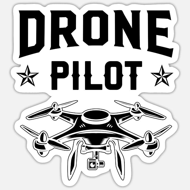 Drone Pilot - Sticker size S (10 x 10 cm) - white matte