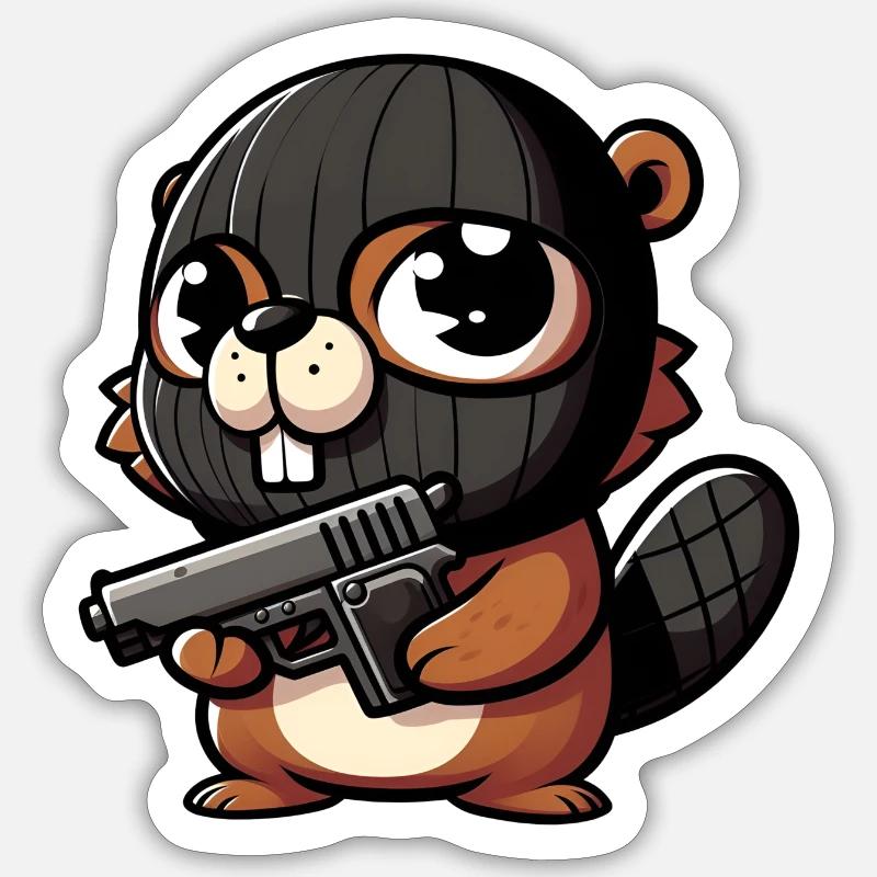 Bobr The Robber Sticker size S (10 x 10 cm)