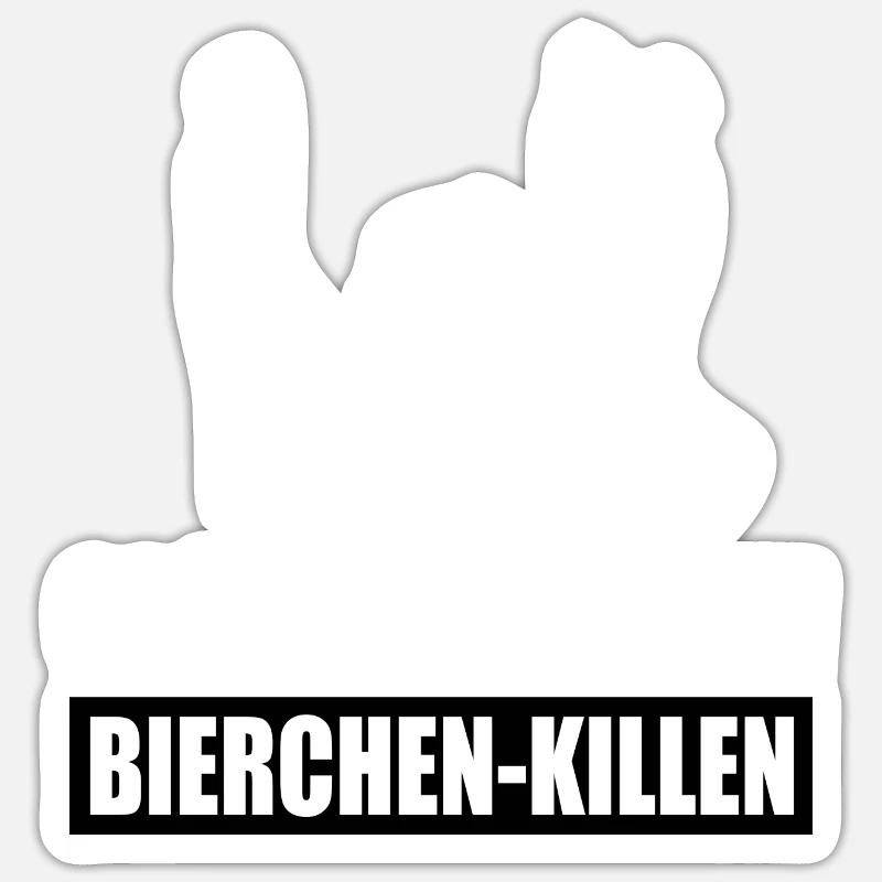 BBQ - Sticker Größe S (10 x 10 cm) - Mattweiß
