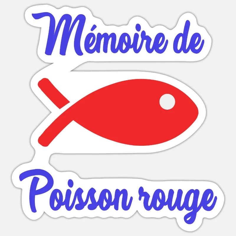FISCH. APRILSCHERZ. HUMOR - Sticker Größe S (10 x 10 cm) - Mattweiß