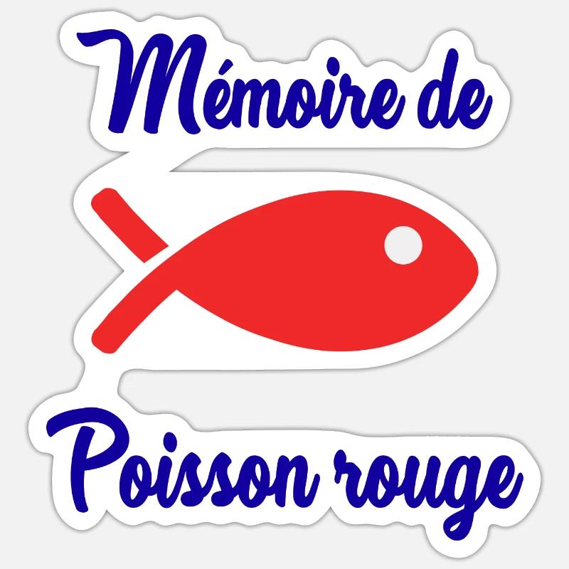 GOLDFISH MEMORY - Sticker size S (10 x 10 cm) - white matte