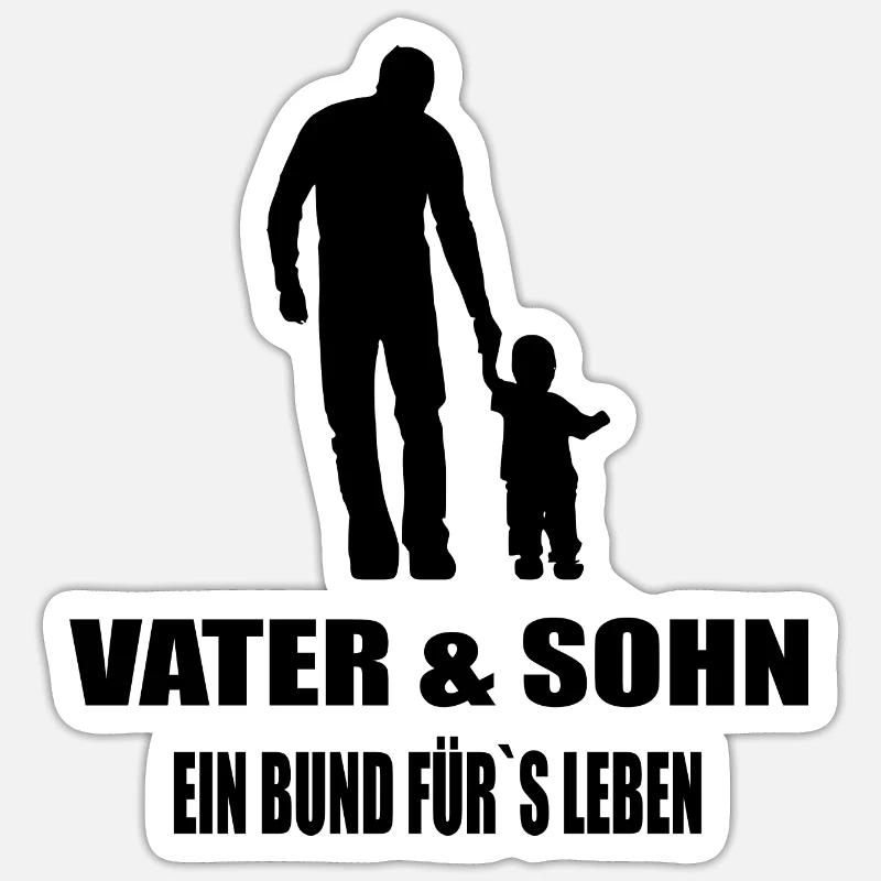 Papa - Sticker Größe S (10 x 10 cm) - Mattweiß