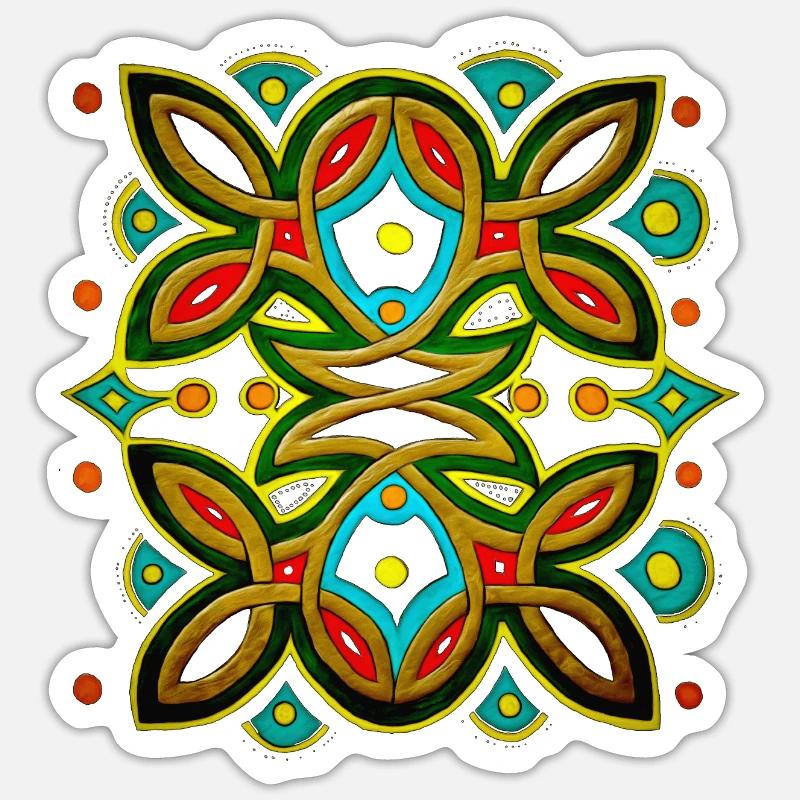 Entrelac d'or Sticker taille S (10 x 10 cm)