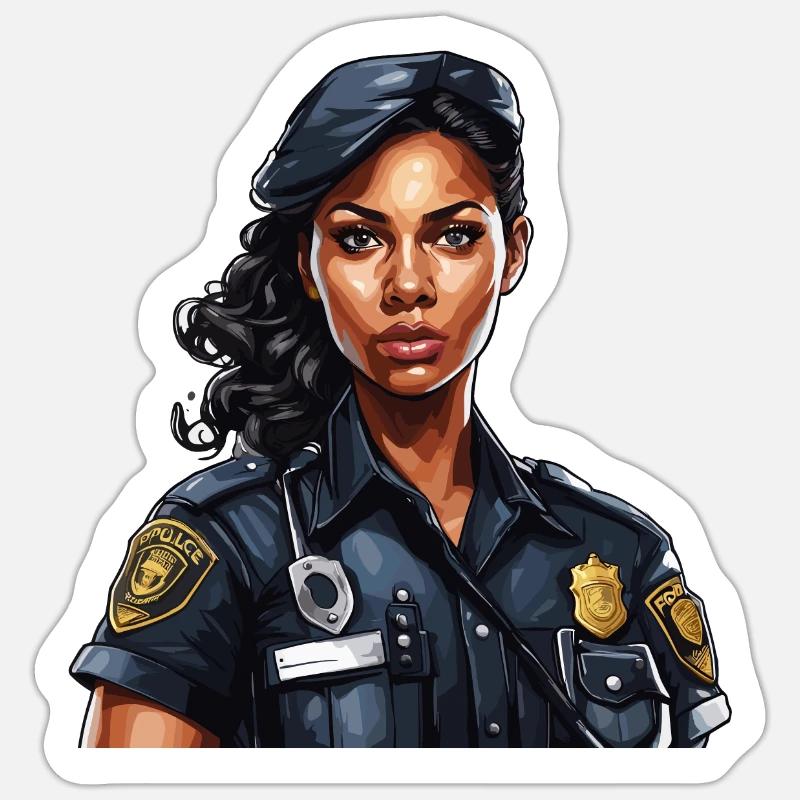 Polizei / Einsatz / Beruf / Job / Einsatzkräfte Sticker Größe S (10 x 10 cm)