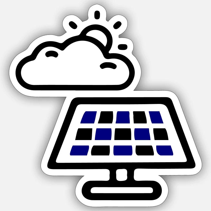Solar Energy Panels - Sticker size S (10 x 10 cm) - white matte