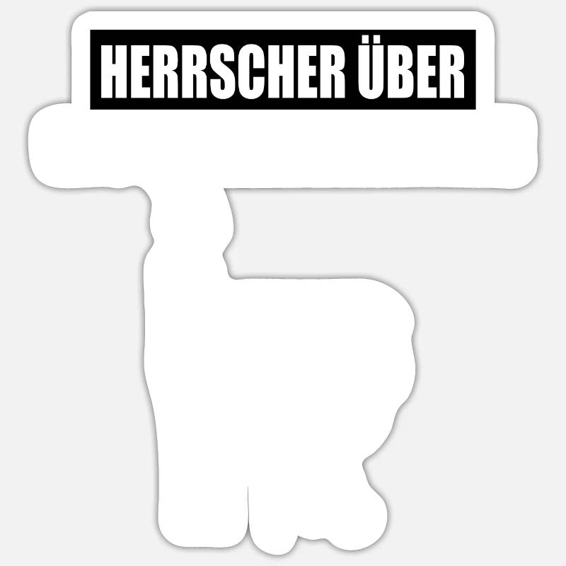 BBQ - Sticker Größe S (10 x 10 cm) - Mattweiß