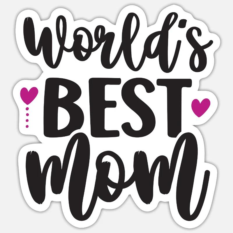 Die beste Mutter der Welt - Sticker Größe S (10 x 10 cm) - Mattweiß