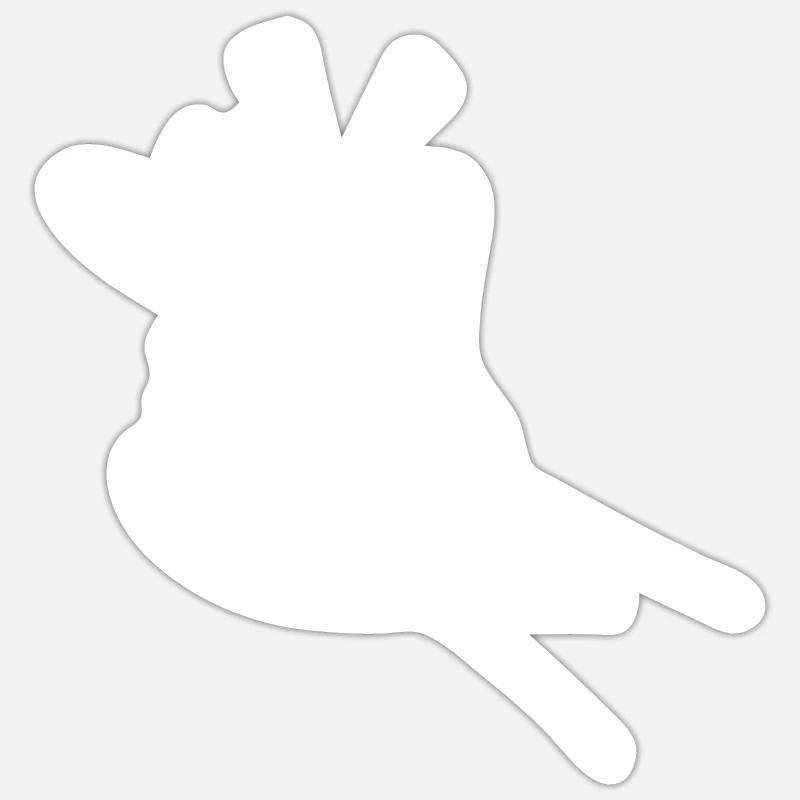 Finger Hand Gesture - Sticker size S (10 x 10 cm) - white matte