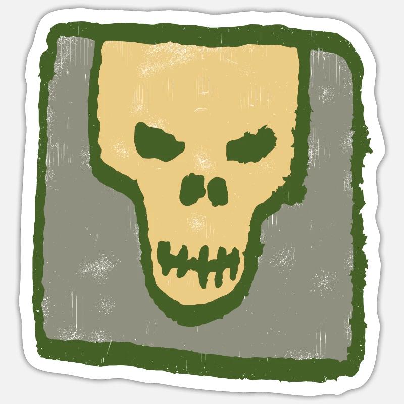 Skull icon - Sticker size S (10 x 10 cm) - white matte