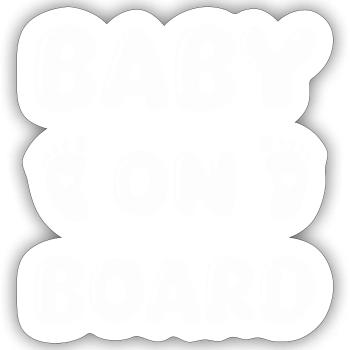 Bébé à bord Baby Feet - Sticker taille S (10 x 10 cm) - blanc mat - Devant