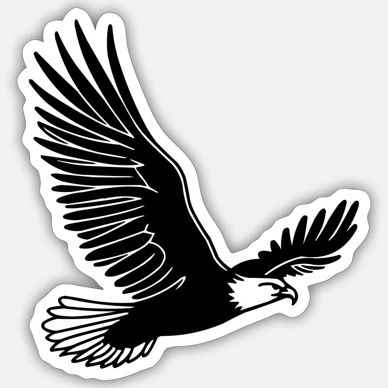 Eagle - Sticker size S (10 x 10 cm) - white matte
