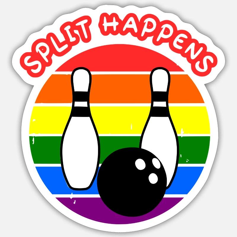 split happens - Sticker Größe S (10 x 10 cm) - Mattweiß