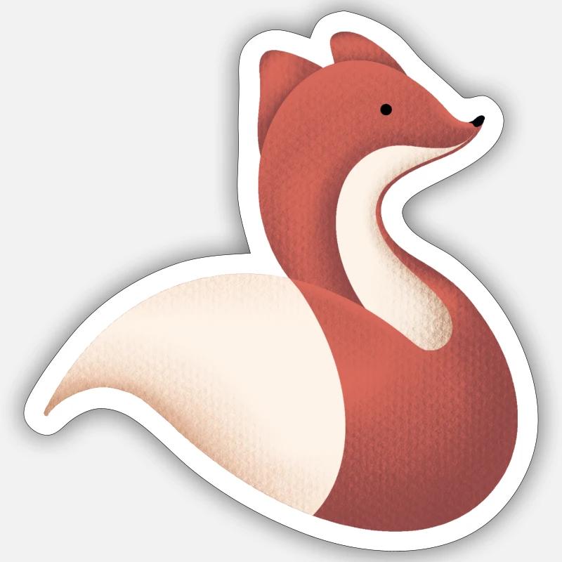 Foxy - Baby Fox Cub Sticker size S (10 x 10 cm)