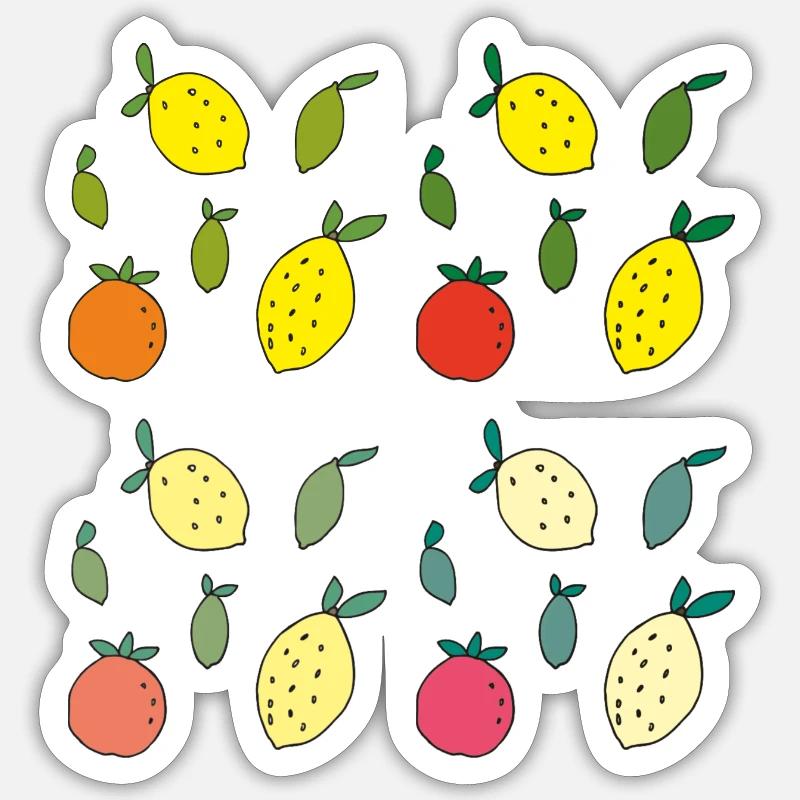 Variété d’agrumes Sticker taille S (10 x 10 cm)