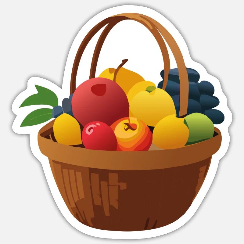 Obstkorb Sticker Größe S (10 x 10 cm)