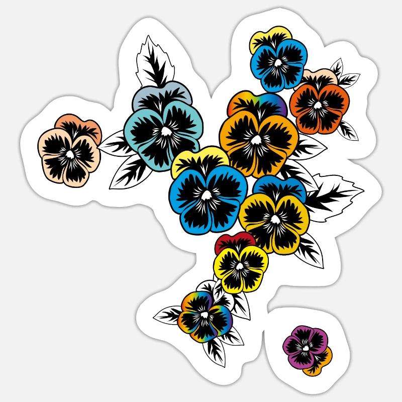 Printemps de la pensée Sticker taille S (10 x 10 cm)