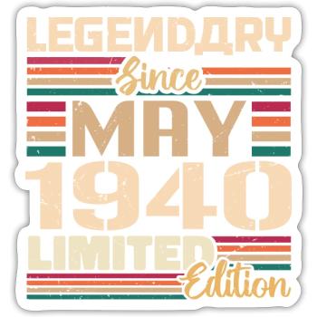 May 1940 May - Jubilee May 1940 - Sticker size S (10 x 10 cm) - white matte - Front