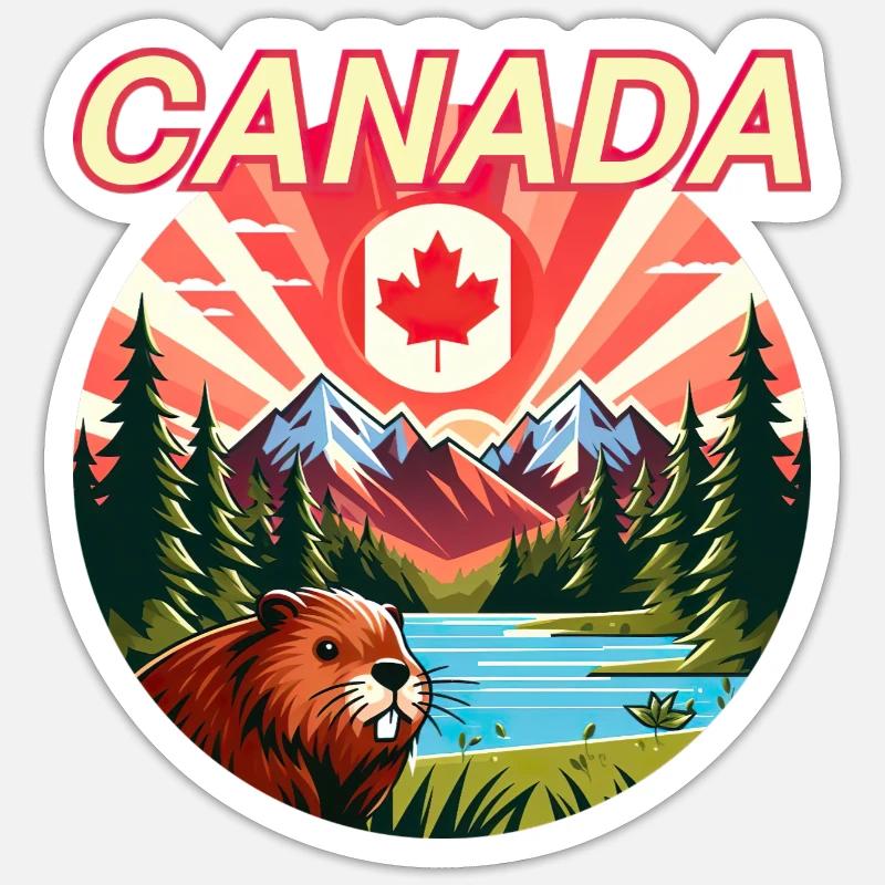 Canada Bieber 5 Sticker taille S (10 x 10 cm)