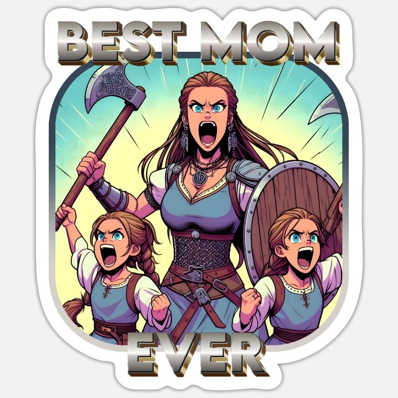 Best Mom Ever - Sticker Größe S (10 x 10 cm) - Mattweiß