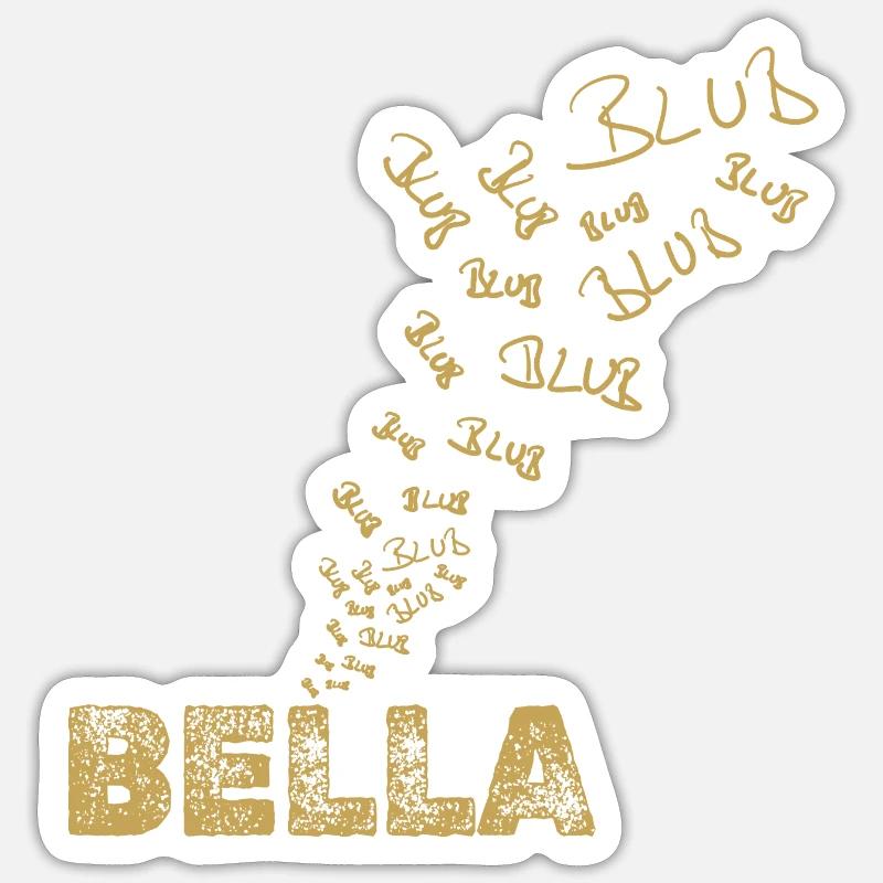 Bella als Boot Sticker Größe S (10 x 10 cm)