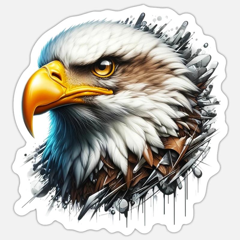 Aigle - Sticker taille S (10 x 10 cm) - blanc mat