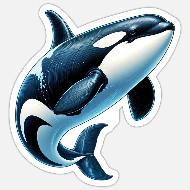 Killer whale - Sticker size S (10 x 10 cm) - white matte