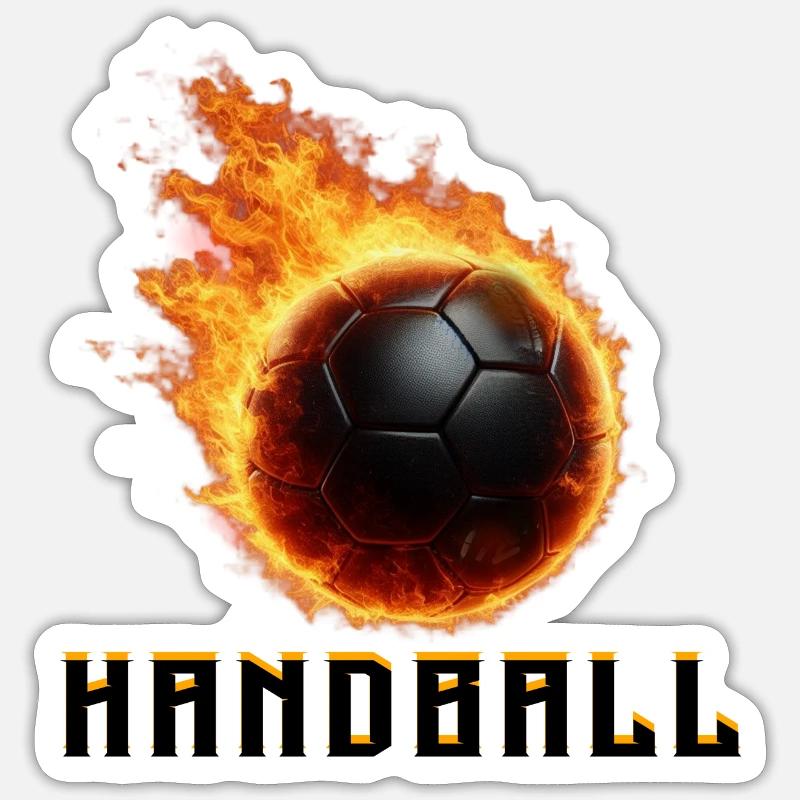 Handball - Sticker Größe S (10 x 10 cm) - Mattweiß