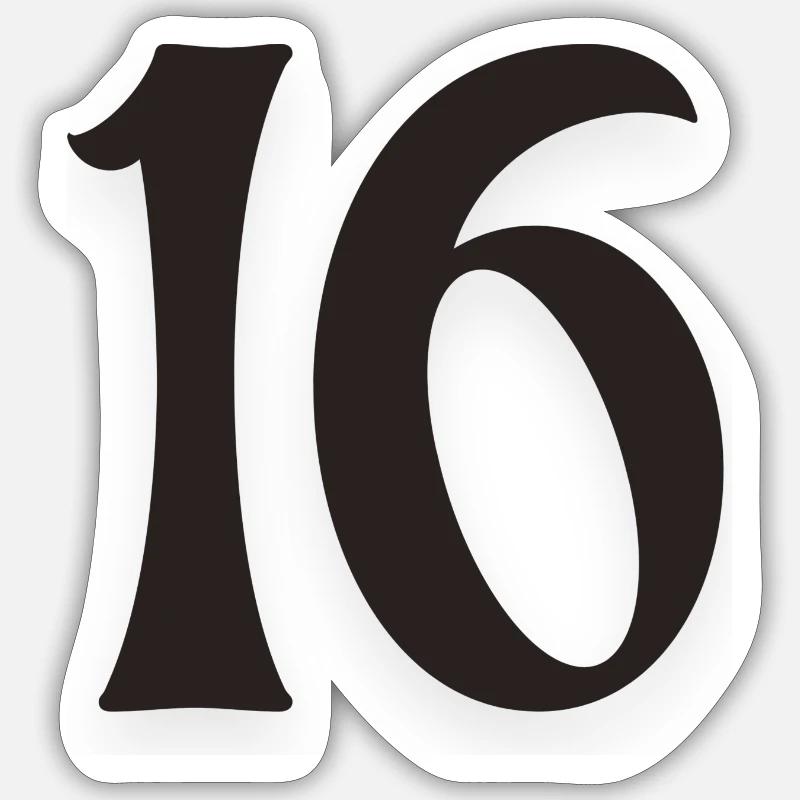 16 Sticker Größe S (10 x 10 cm)