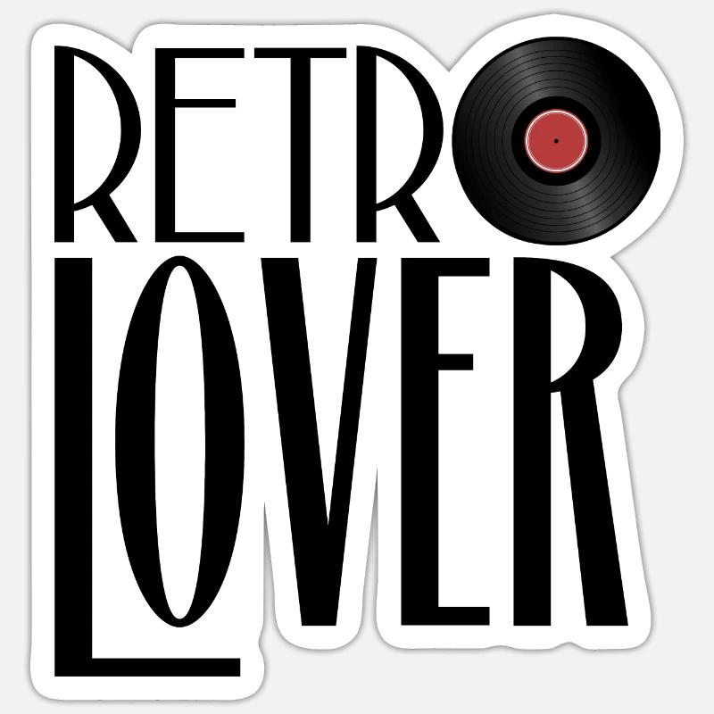 Amateur de rétro - Sticker taille S (10 x 10 cm) - blanc mat