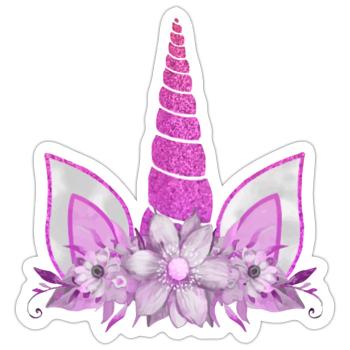 Einhorn süße Regenbogen lustige Einhörner magische Fantasie - Sticker Größe S (10 x 10 cm) - Mattweiß - Vorne