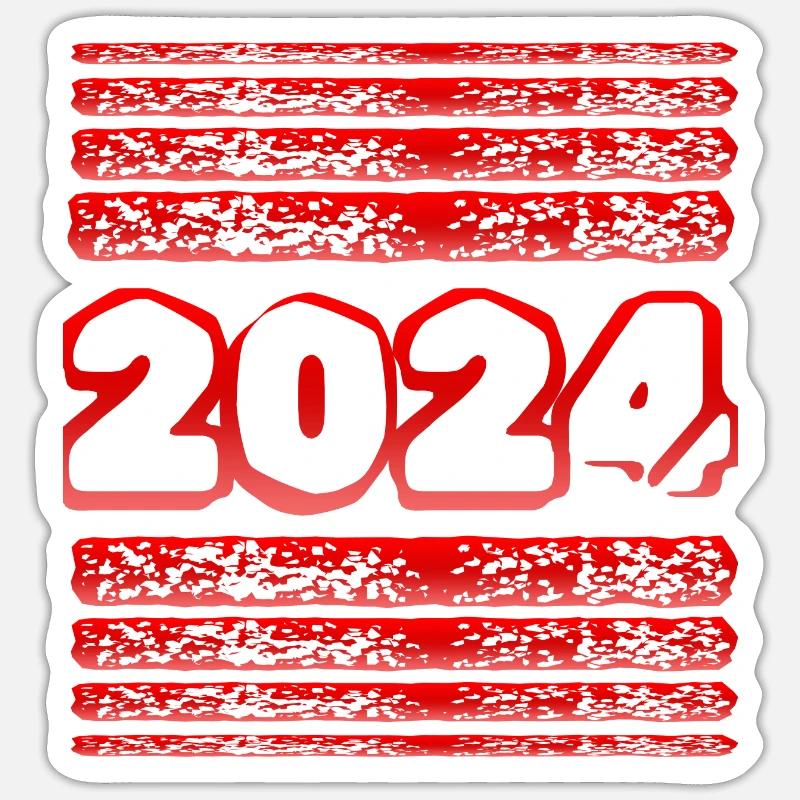 Year 2024 - Sticker size S (10 x 10 cm) - white matte