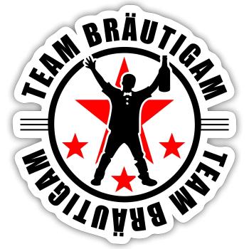 Team Groom Wedding - Sticker size S (10 x 10 cm) - white matte - Front