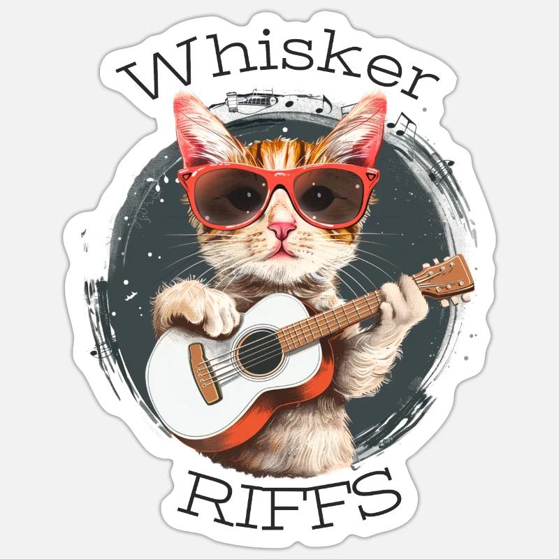 Whisker Riffs Sticker size S (10 x 10 cm)