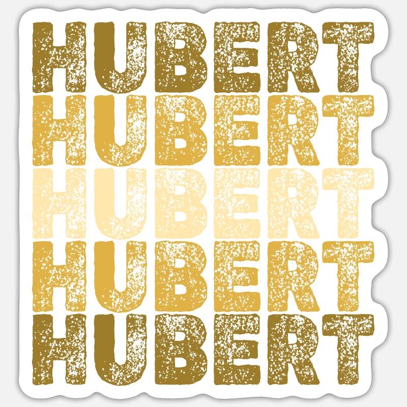 Hubert comme racines - Sticker taille S (10 x 10 cm) - blanc mat