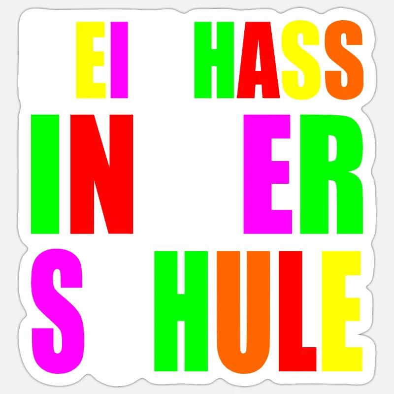 Kein hass in der schule - Sticker Größe S (10 x 10 cm) - Mattweiß