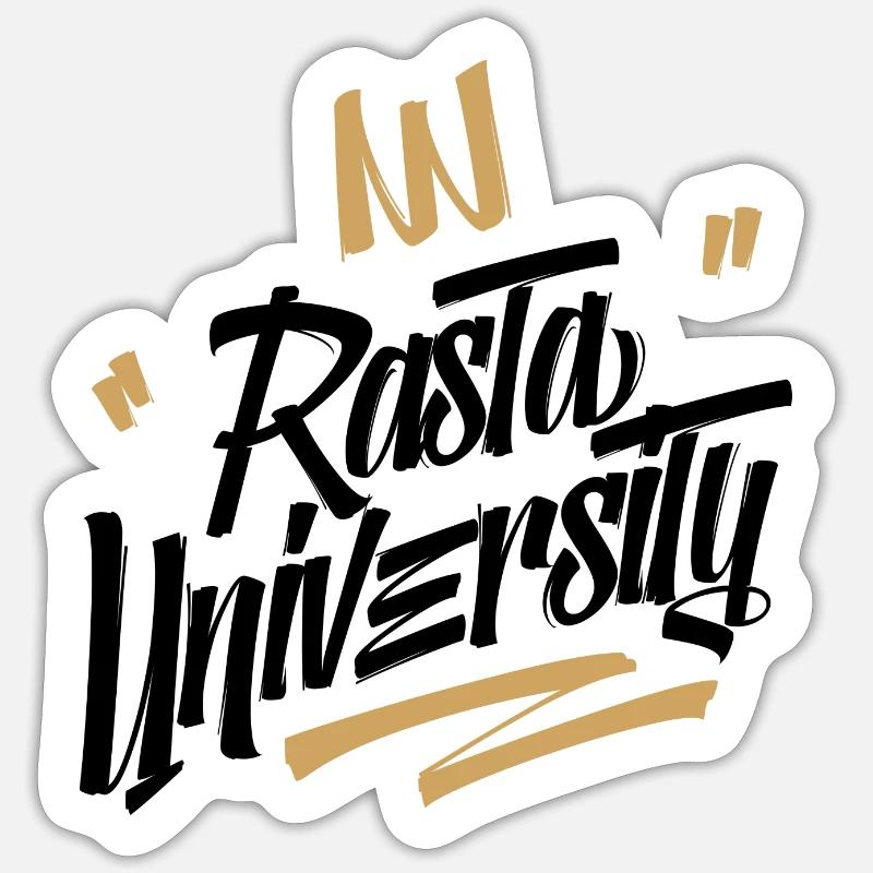 Rasta University Graffiti Tag Style Reggae Sticker size S (10 x 10 cm)