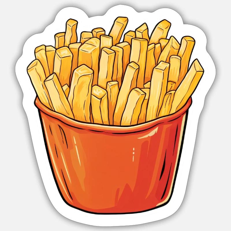 Chips - Sticker size S (10 x 10 cm) - white matte