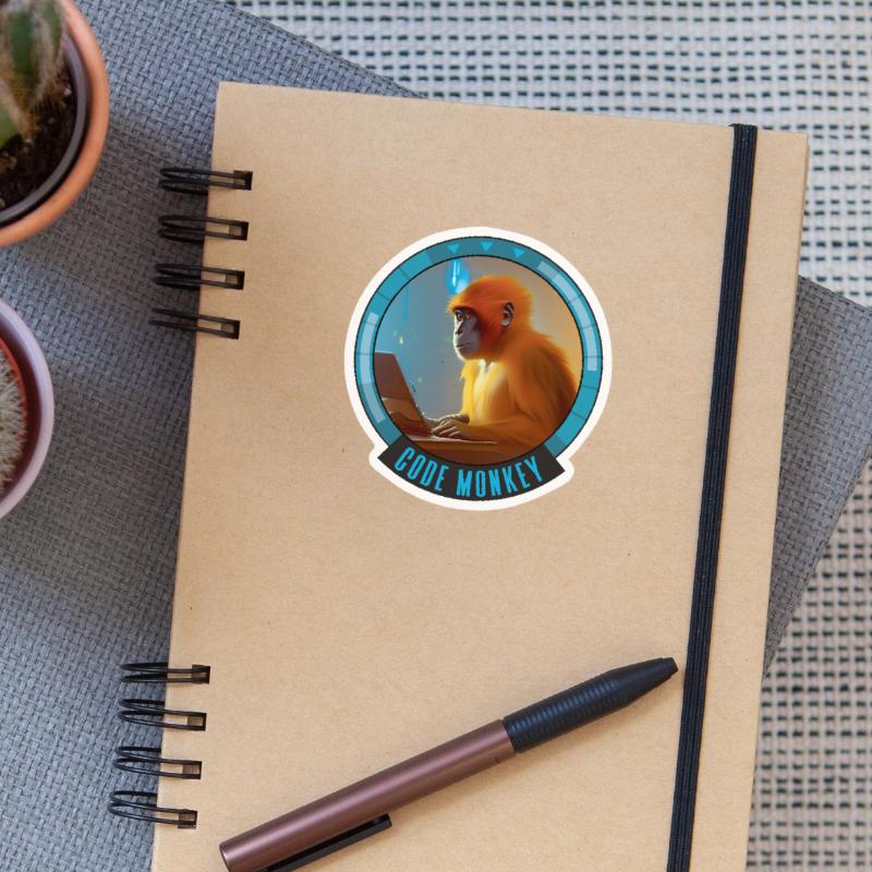 Code Monkey - IT - Programmer Sticker size S (10 x 10 cm)
