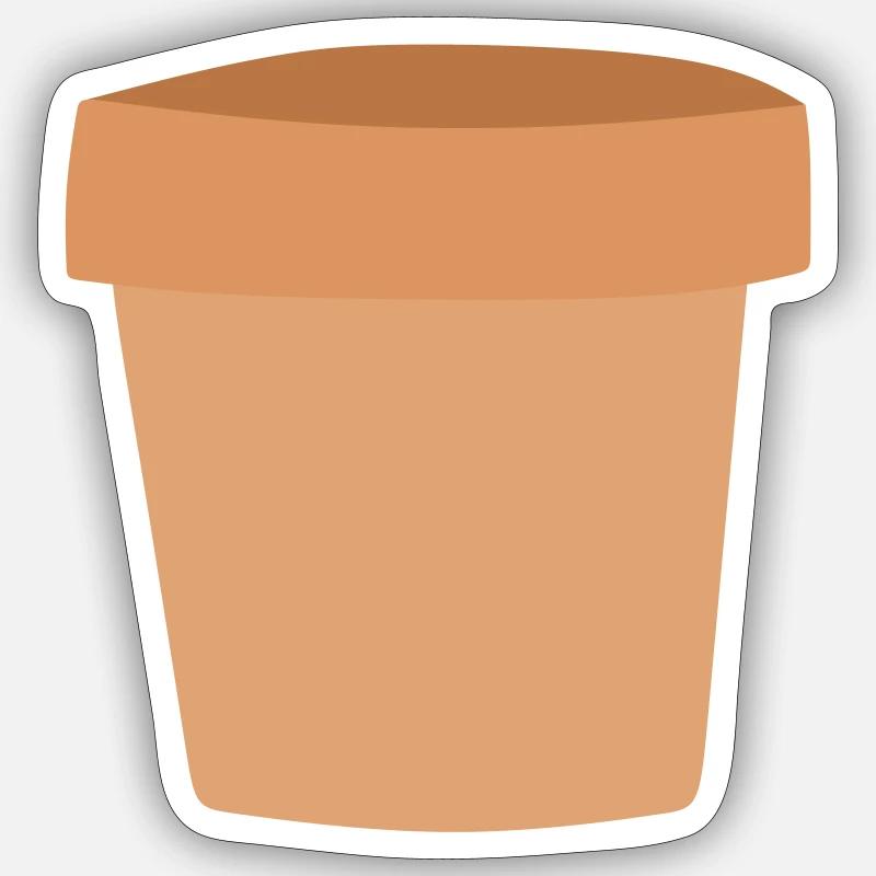 Pot de fleurs en terre cuite Sticker taille S (10 x 10 cm)