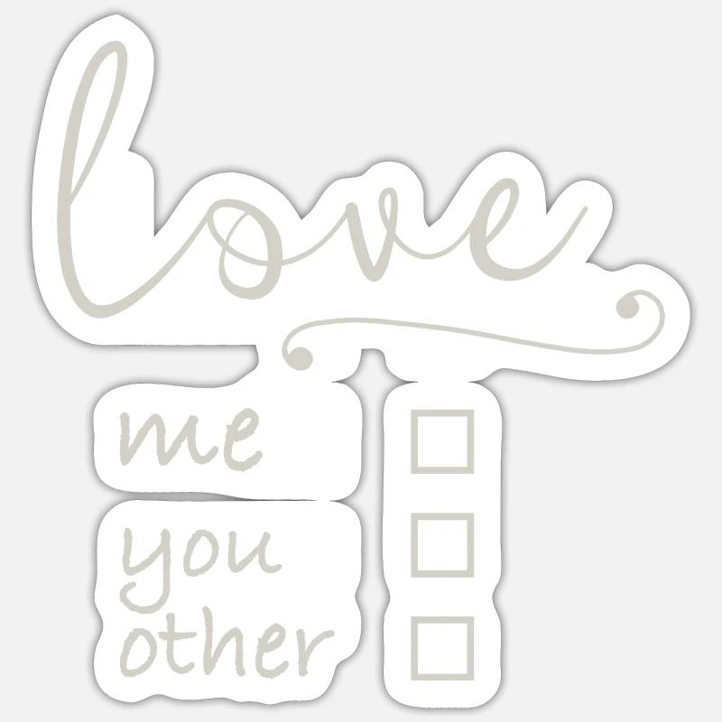 aimez-moi Sticker taille S (10 x 10 cm)